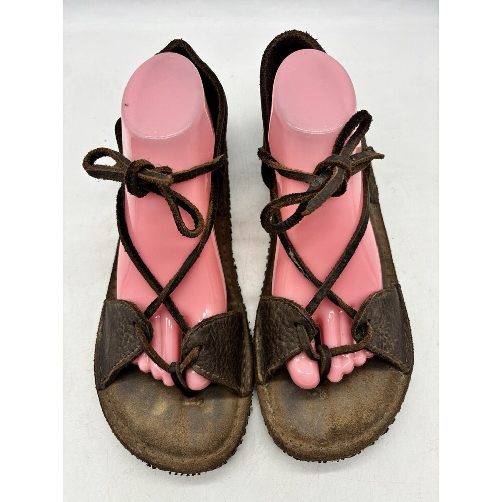 Nativearth Leather Gladiator Sandals Women’s Sz 10 Mens Size 8 Brown USA